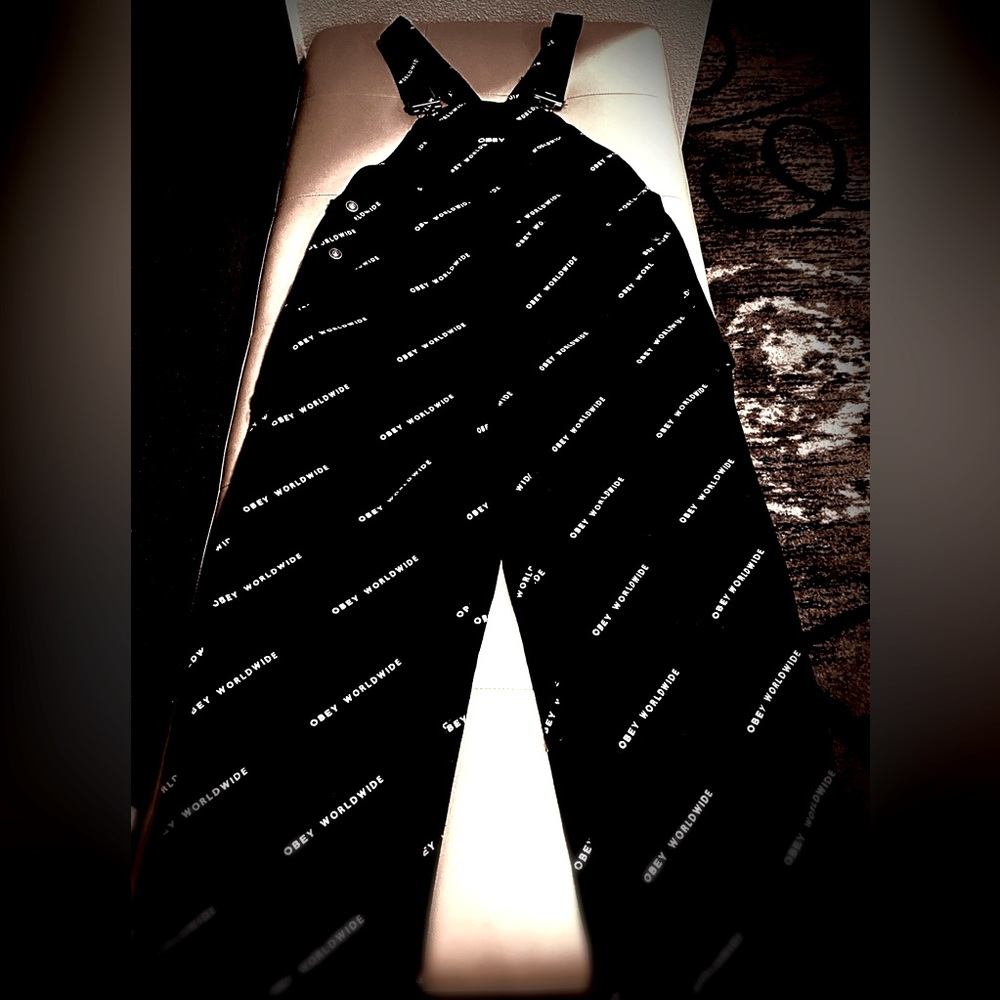 Obey Denim Overalls "Fulton" Black/White